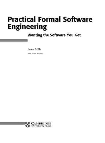 Cover of Practical formal software engineering by Bruce Mills