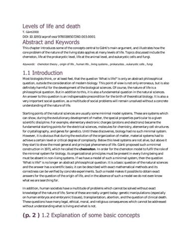 Cover of The principles of life by Tibor Gánti