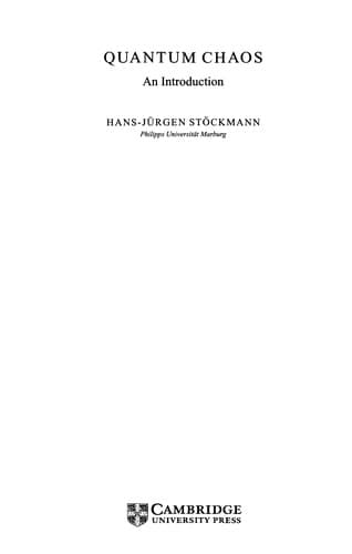 Cover of Quantum chaos by Hans-Jurgen Stockmann