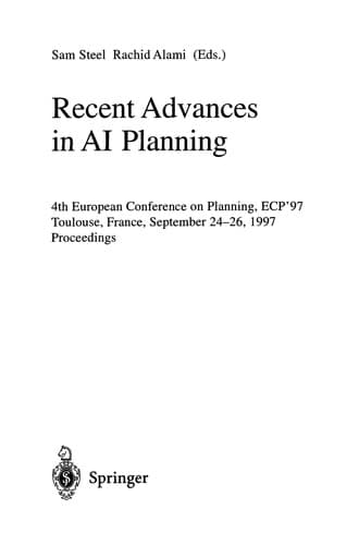 Cover of Recent advances in AI planning by ECP '97 (1997 Toulouse, France)