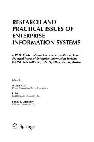 Cover of Research and practical issues of enterprise information systems by IFIP TC 8 International Conference on Research and Practical Issues of Enterprise Information Systems (2006 Vienna, Austria)