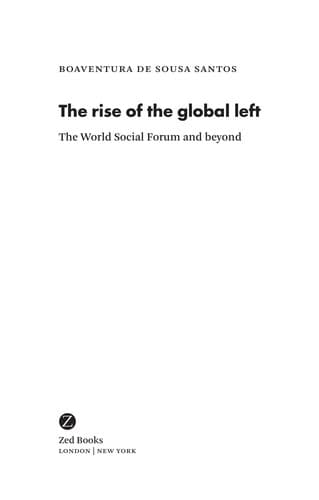 Cover of The rise of the global left by Boaventura de Sousa Santos