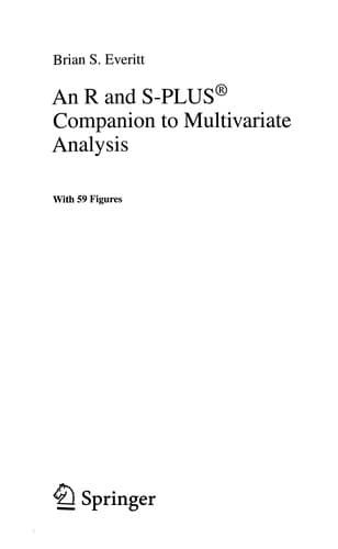 Cover of An R AND S-plus companion to multivariate analysis by Brian Everitt