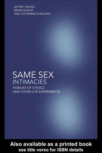 Cover of Same sex intimacies by Jeffrey Weeks