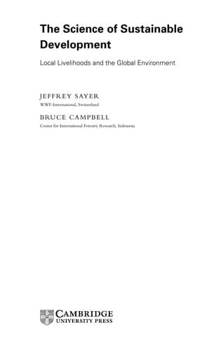 Cover of The Science of sustainable development by Jeffrey Sayer