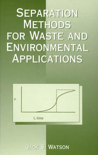 Cover of Separation methods for waste and environmental applications by J. S. Watson
