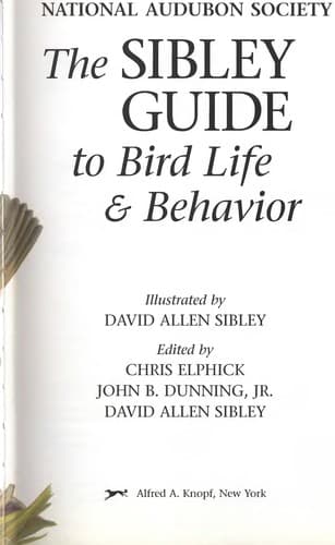 Cover of The Sibley guide to bird life & behavior by David Sibley