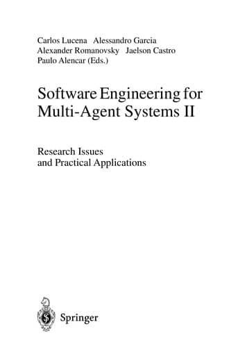 Cover of Software engineering for multi-agent systems II by SELMAS 2003 (2003 Portland, Or.)