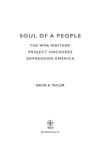 Cover of Soul of a people by Taylor, David A