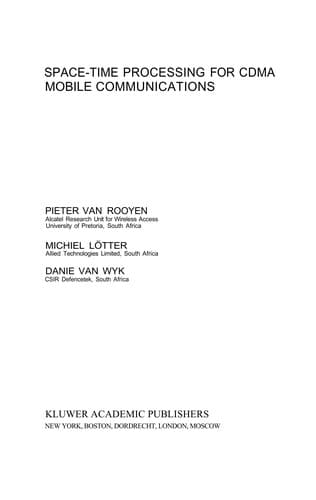 Cover of Space-time processing for CDMA mobile communications by Pieter Van Rooyen