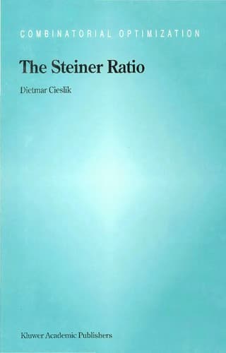 Cover of The Steiner ratio by Dietmar Cieslik