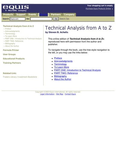 Cover of Technical analysis from A to Z by Steven B Achelis
