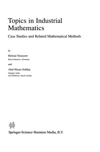 Cover of Topics in industrial mathematics by H. Neunzert