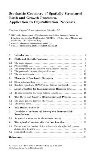 Cover of Topics in spatial stochastic processes by Summer School on Spatial Stochastic Processes (2001 Martina Franca, Italy)