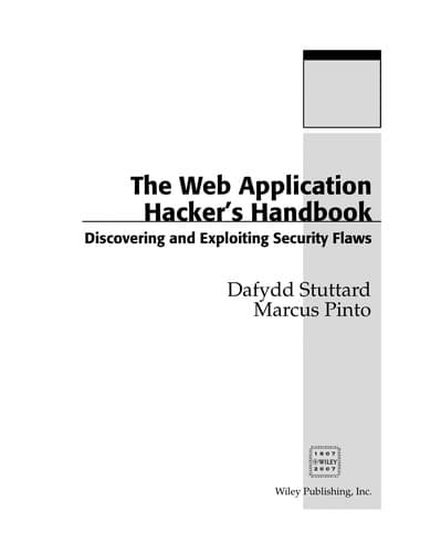 Cover of The web application hacker's handbook by Dafydd Stuttard