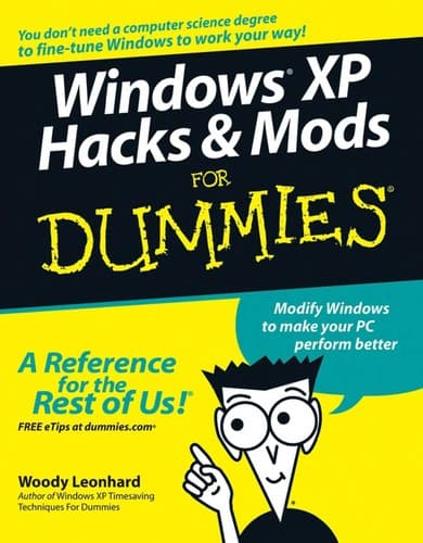 Cover of Windows XP hacks & mods for dummies by Woody Leonhard