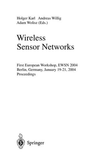Cover of Wireless sensor networks by EWSN 2004 (1st 2004 Berlin, Germany)