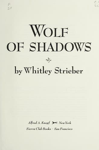 Cover of Wolf of Shadows by Whitley Strieber