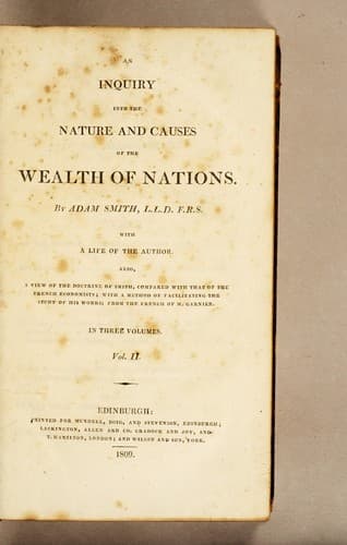 Cover of An Inquiry into the Nature and Causes of the Wealth of Nations by Adam Smith