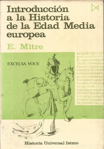 Cover of Introducción a la historia de la Edad Media europea by Emilio Mitre Fernández