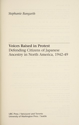 Cover of Voices raised in protest by Stephanie D. Bangarth