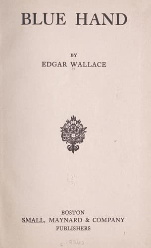 Cover of Blue Hand by Edgar Wallace