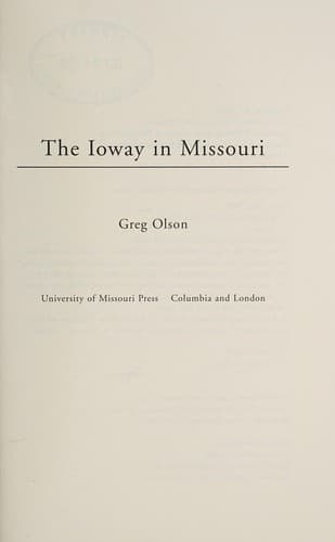 Cover of The Ioway in Missouri by Greg Olson