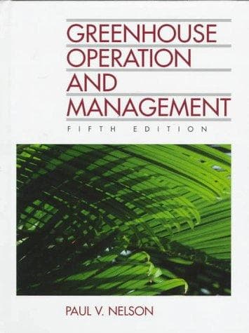 Cover of Greenhouse operation and management by Paul V. Nelson
