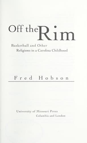 Cover of Off the rim by Fred C. Hobson
