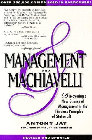 Cover of Management and Machiavelli by Antony Jay