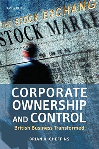 Cover of Corporate ownership and control by Brian R. Cheffins