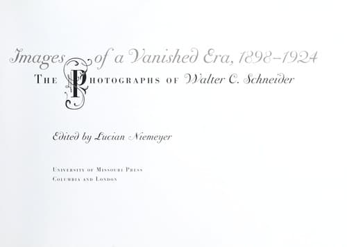 Cover of Images of a vanished era, 1898-1924 by Walter C. Schneider