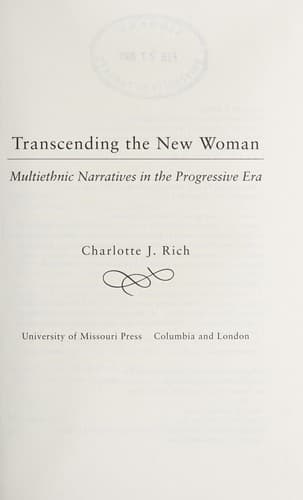 Cover of Transcending the new woman by Charlotte J. Rich
