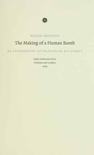 Cover of The making of a human bomb by Nasser Abufarha