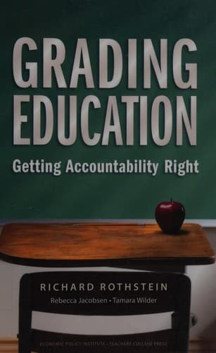 Cover of Grading education by Richard Rothstein
