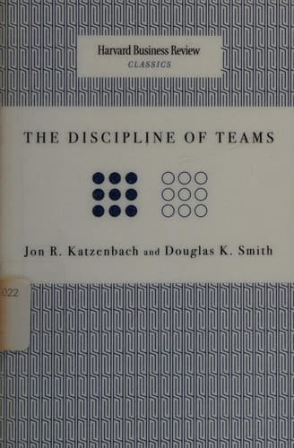 Cover of The discipline of teams by Jon R. Katzenbach
