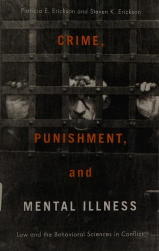 Cover of Crime, punishment, and mental illness by Patricia E. Erickson