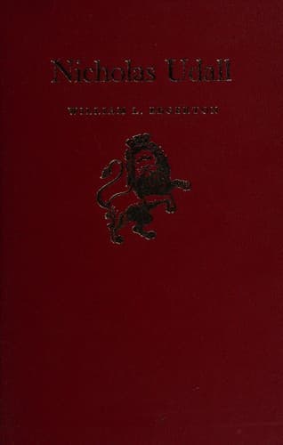 Cover of Nicholas Udall by William L. Edgerton