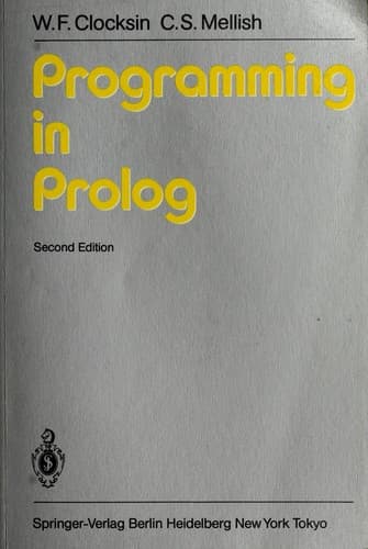 Cover of Programming in Prolog by William F. Clocksin