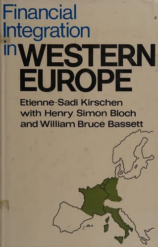 Cover of Financial integration in Western Europe by Étienne Sadi Kirschen
