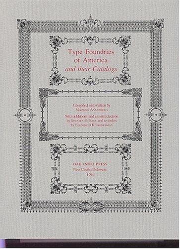 Cover of Type foundries of America and their catalogs by Maurice Annenberg