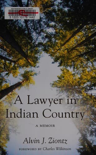 Cover of A lawyer in Indian country by Alvin J. Ziontz