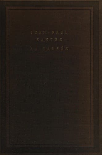 Cover of La nausée by Jean-Paul Sartre