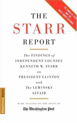 Cover of The Starr report by Kenneth Starr