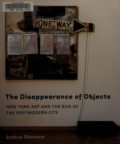 Cover of The disappearance of objects by Joshua Shannon
