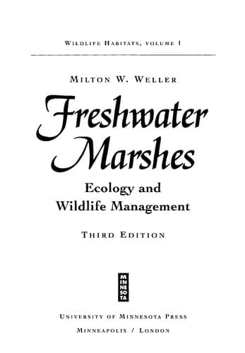 Cover of Freshwater marshes by Milton Webster Weller