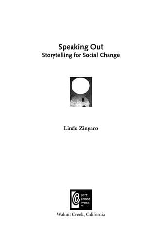 Cover of Storytelling for social change by Linde Zingaro
