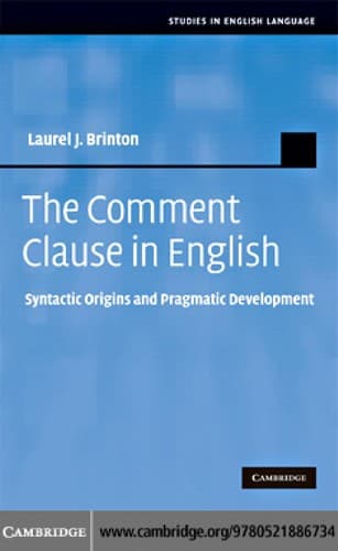 Cover of The comment clause in English by Laurel J. Brinton
