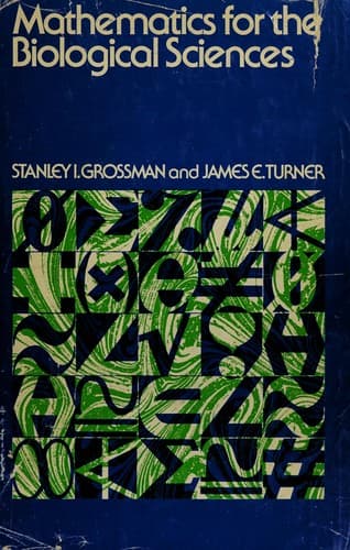 Cover of Mathematics for the biological sciences by Stanley I. Grossman
