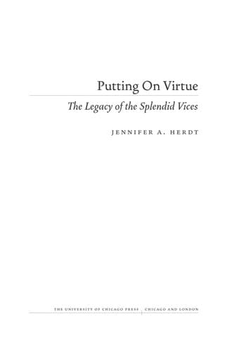 Cover of Putting on virtue by Jennifer A. Herdt